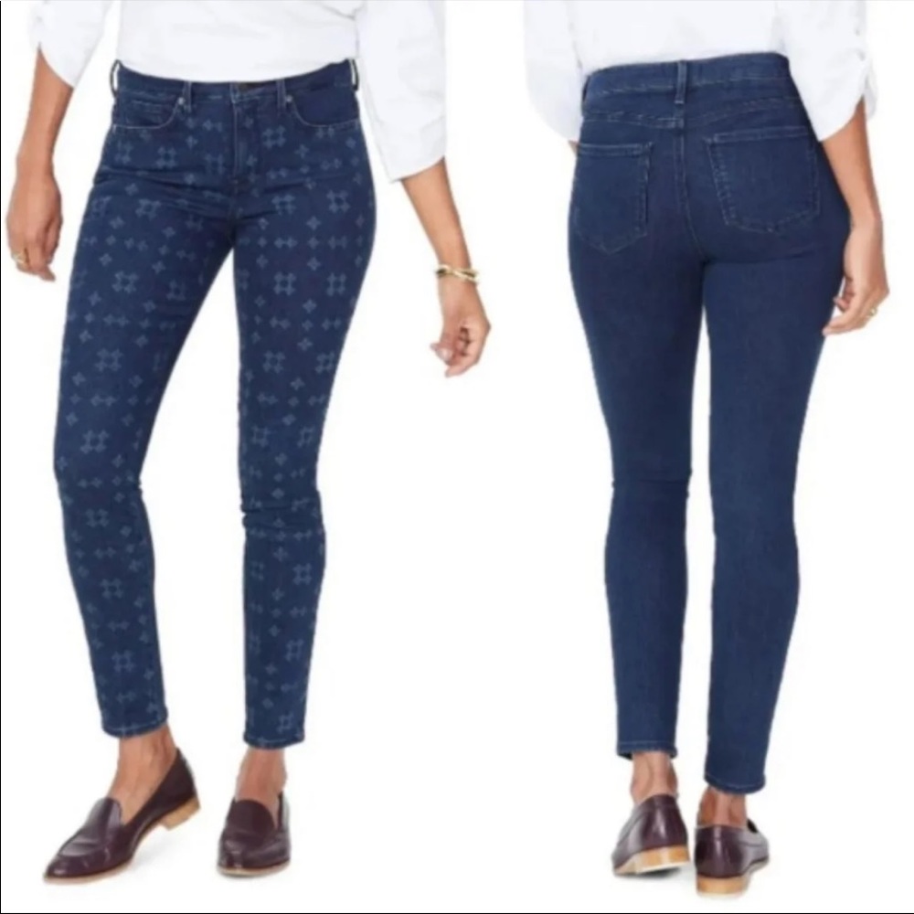 NWT! NYDJ Ami Firesky Geo Print Skinny Jeans